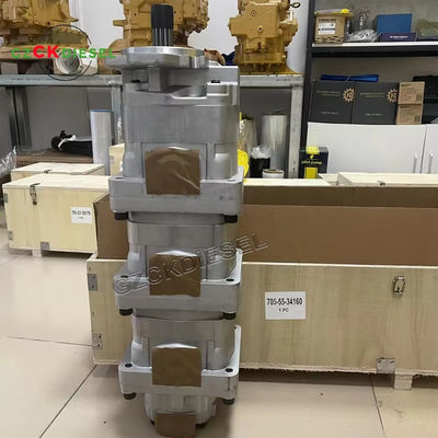comprare Pompa idraulica 705-55-34140 705-55-34160 705-55-34190 Per cariori a ruote Komatsu WA350-3A-S WA350-3-X fabbricazione online