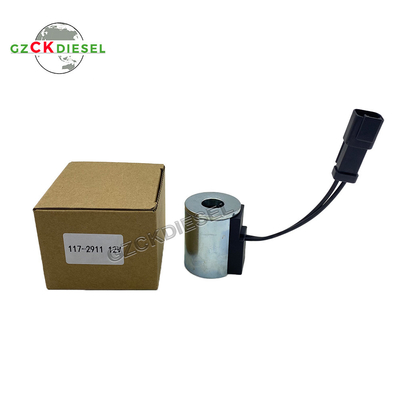 comprare 55MM DC12V bobina di valvola solenoide 117-2911 1172911 per caricatore di scarpe da schiena CAT 420D 442D 430D 432D 416C fabbricazione online